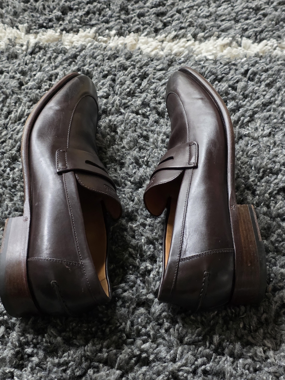 Gucci Dark Brown Leather Penny Loafers - Picture 6 of 16
